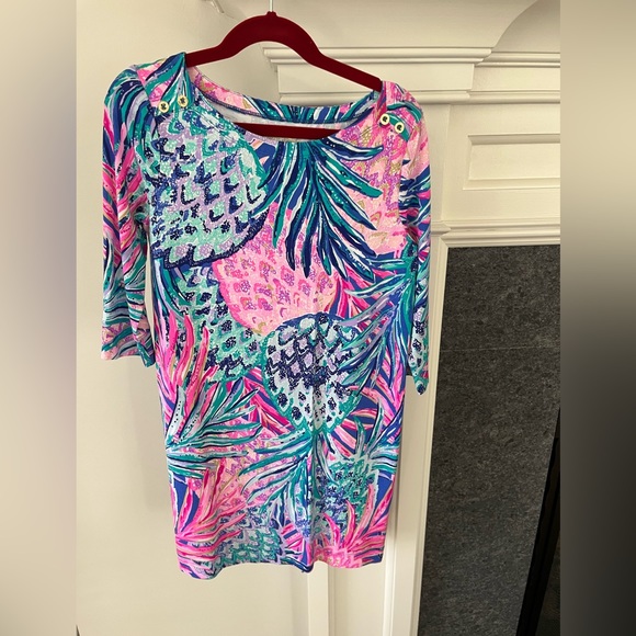 Lilly Pulitzer girls dress long sleeve shirt dress - Picture 3 of 4